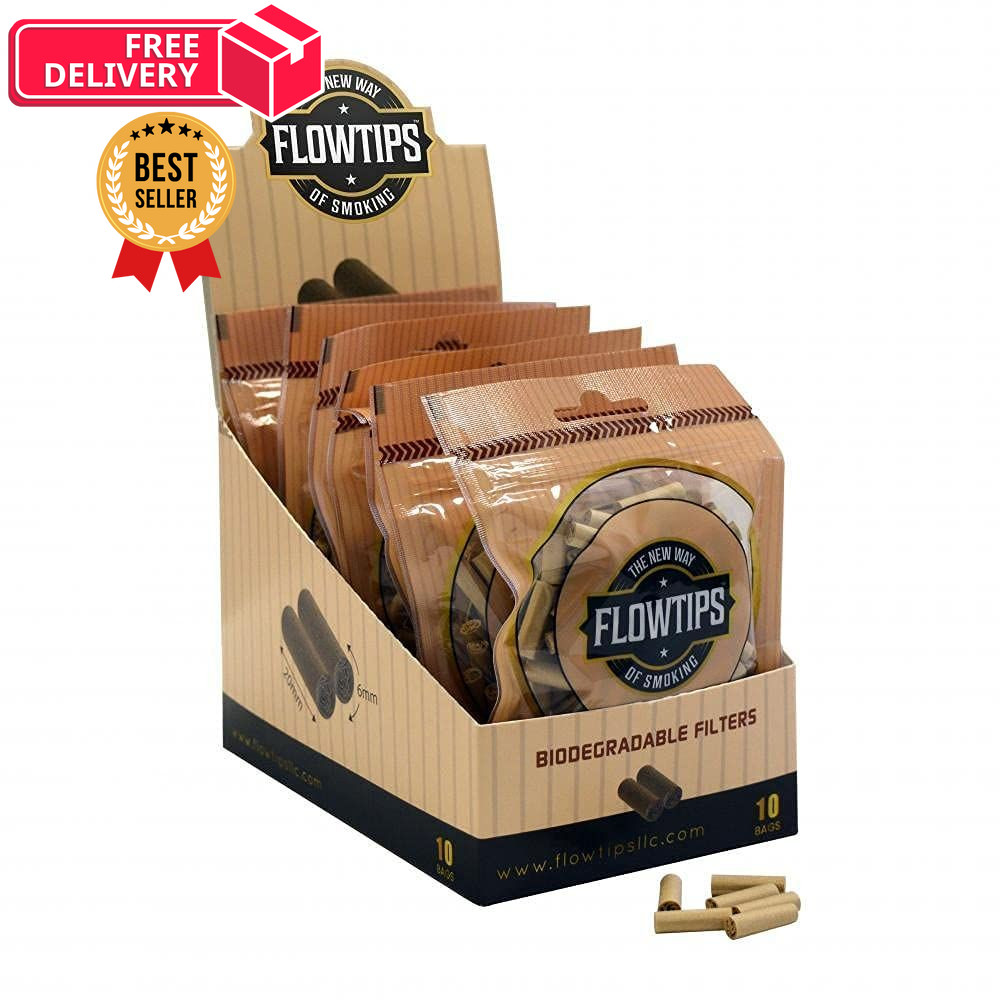 Flowtips Unbleached Biodegradable 100 Count (Pack of 1),