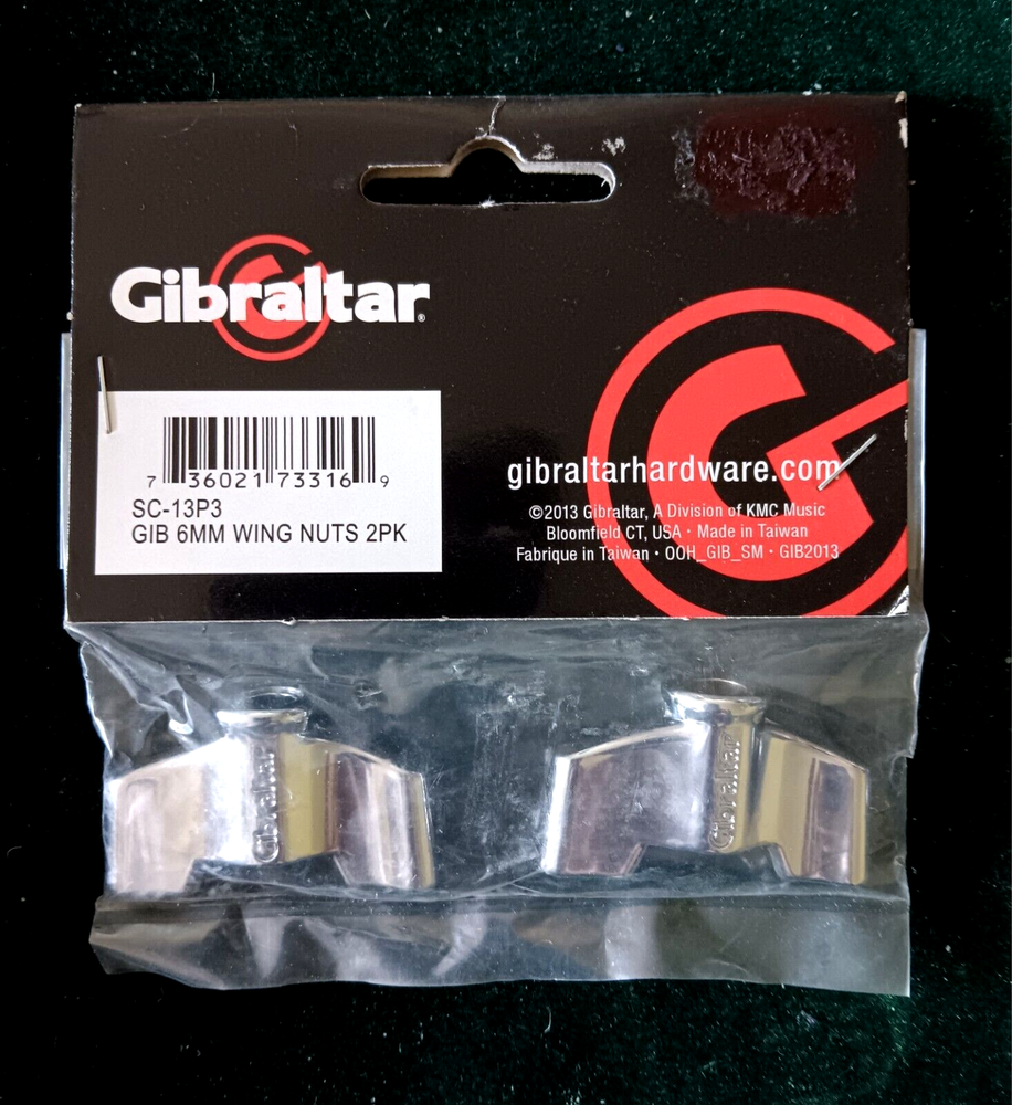 Gibraltar SC-13P3 Heavy Duty 6 mm Wing Nuts (2-Pack)