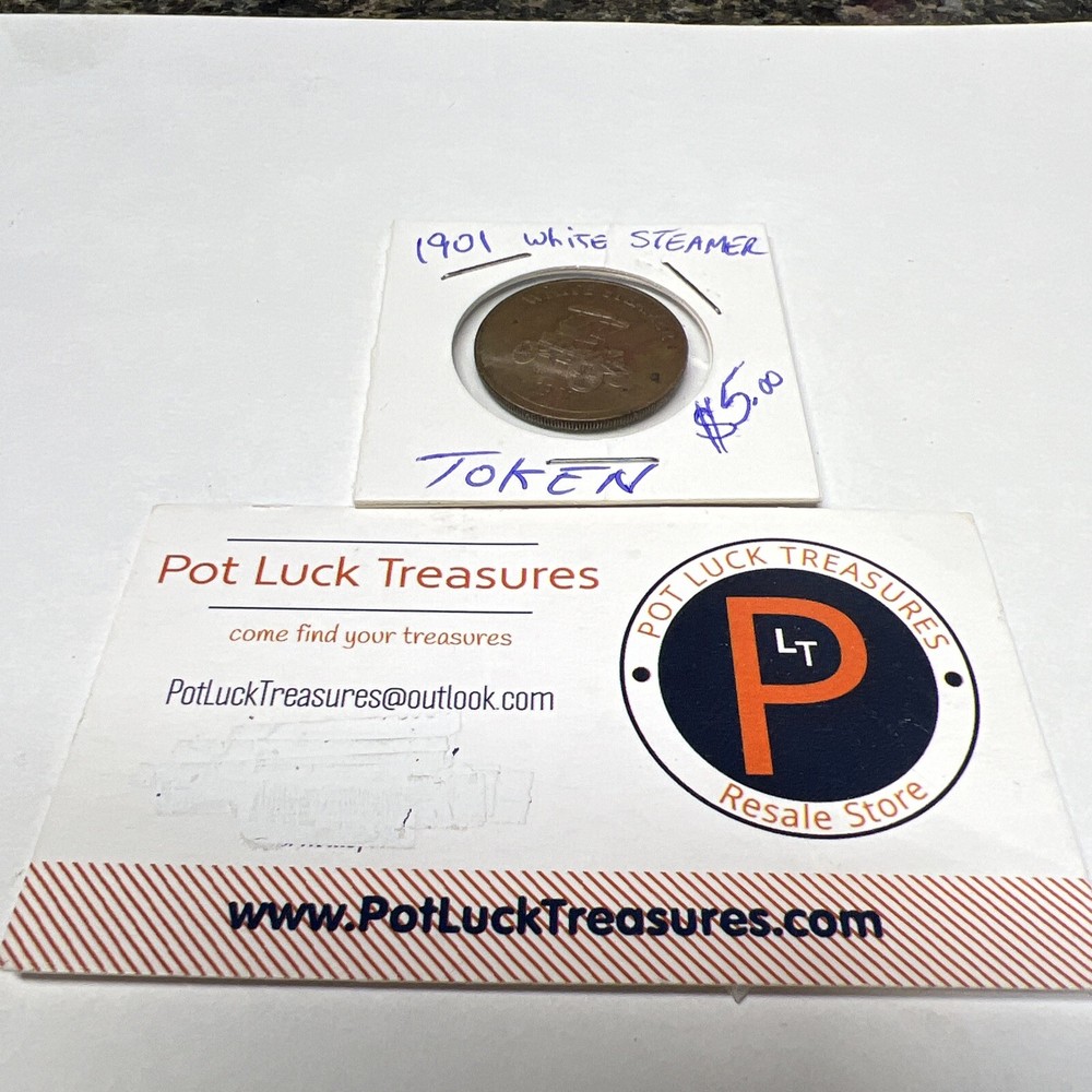 1901 WHITE STEAMER CAR TOKEN!
