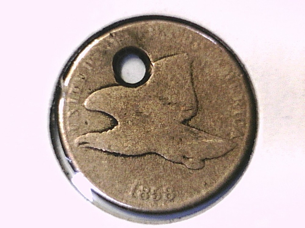 1858 Flying Eagle Cent Genuine Raw Ungraded 01014