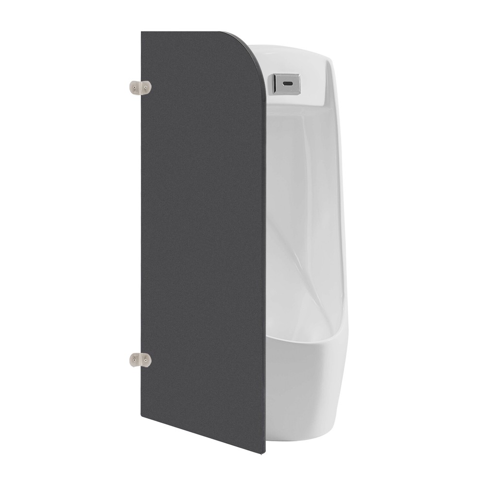 Wall-Mounted Men Urinal Partition Screen, Urinal Partition Divider Screen Black