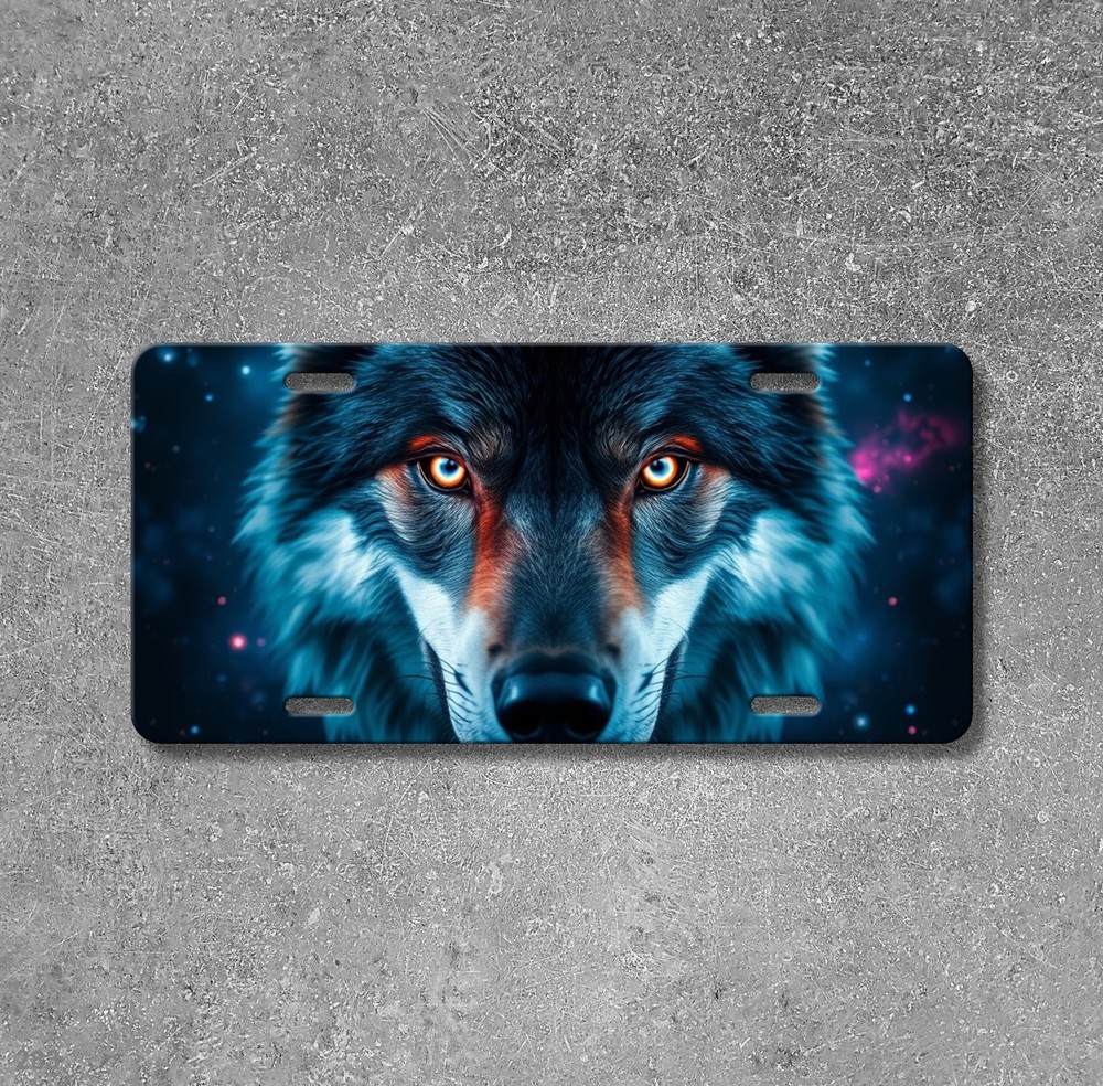 Bold Wolf License Plate Personalized Vanity Plate Unique Gift