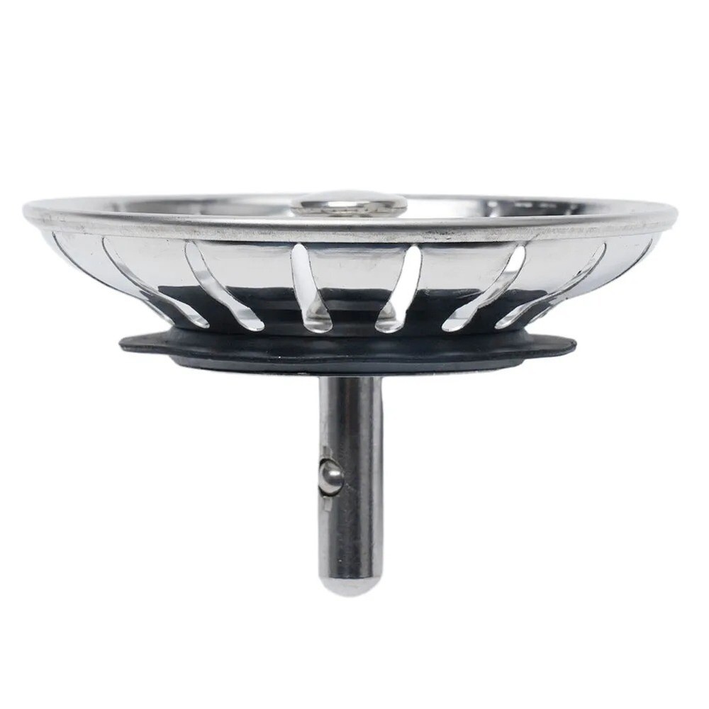 Premium Kitchen Sink Strainer Replacement Waste Plug Basin Drain Filter Steel
