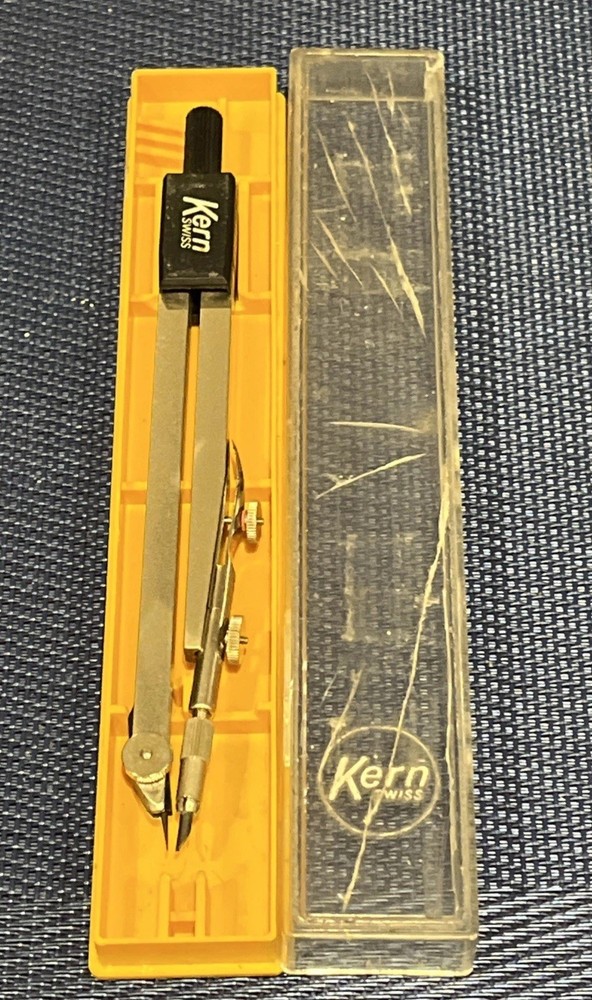 Kern Swiss Precision 6" Drafting Compass 4128 Drawing Engineering In Case