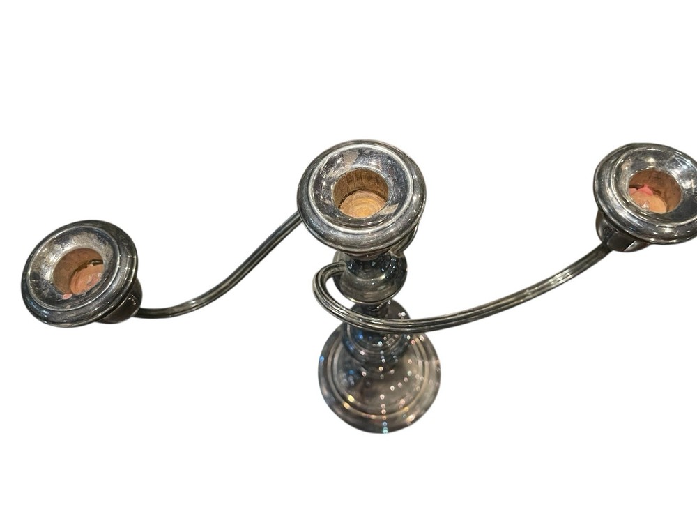 gorham silver Plated Convertible candlesticks pair Vintage