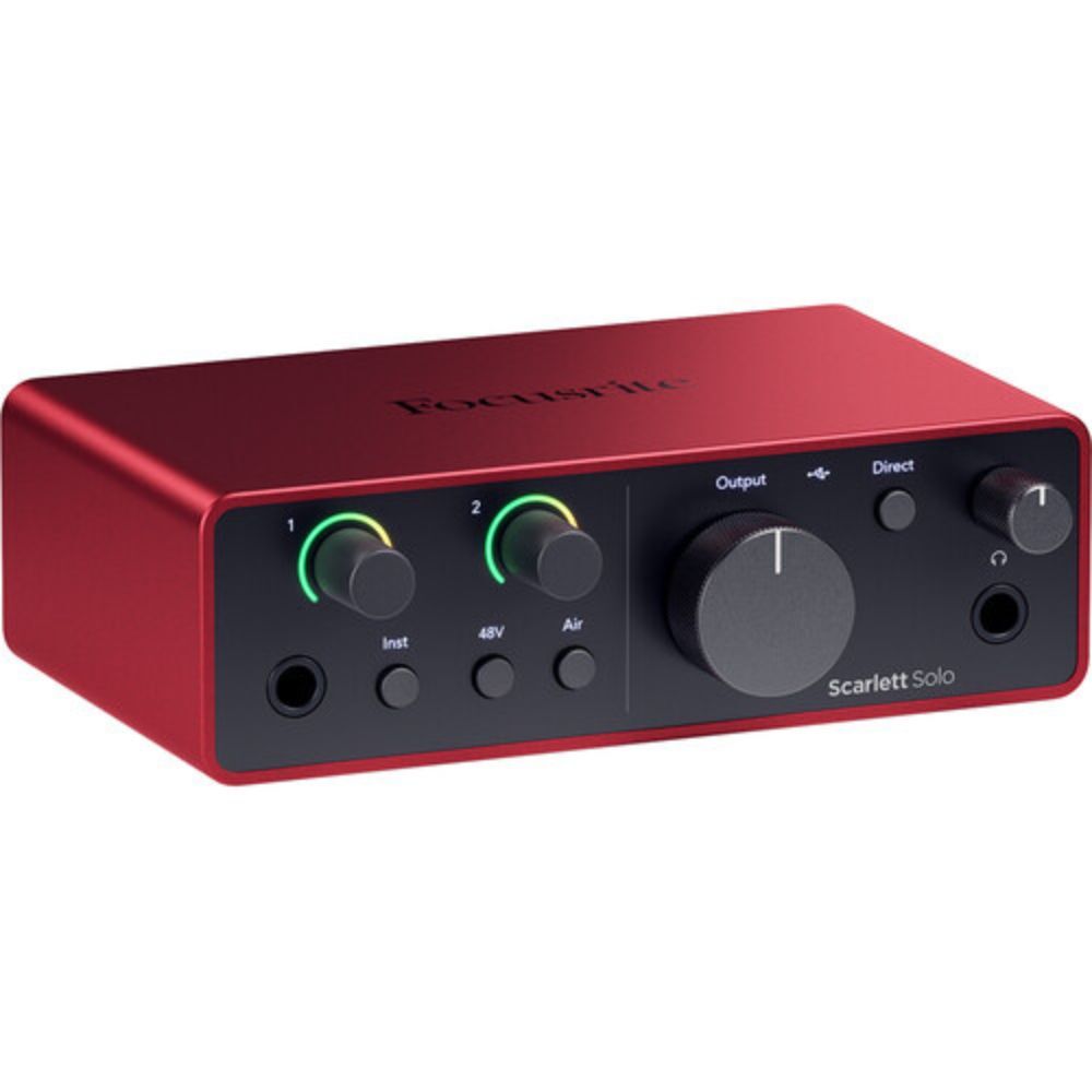 Focusrite Scarlett Solo USB-C Audio Interface 4th Gen w Aston Element Mic Bundle