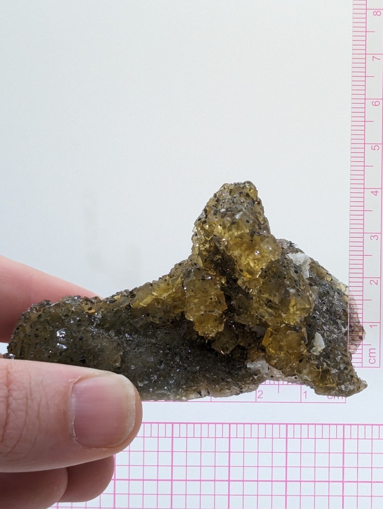 Unique Druzy Lemon Fluorite - approximately 105 grams