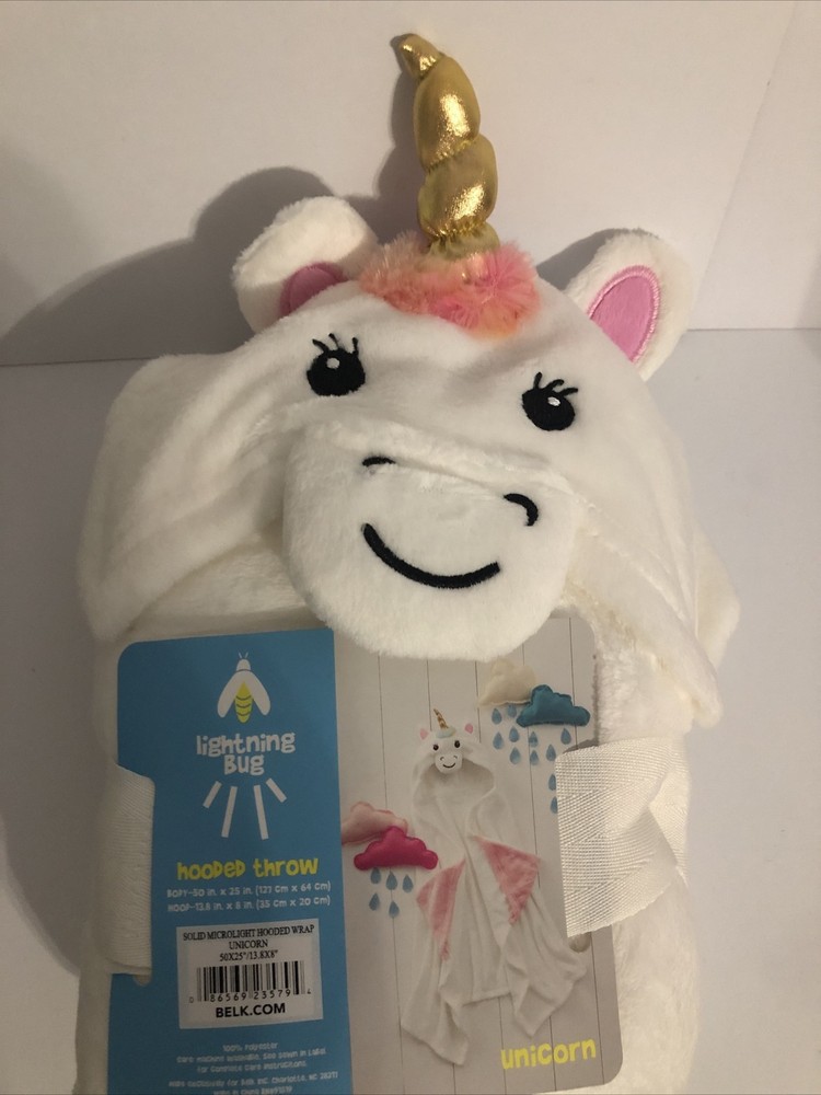 Lightning Bug Hooded Throw - Unicorn