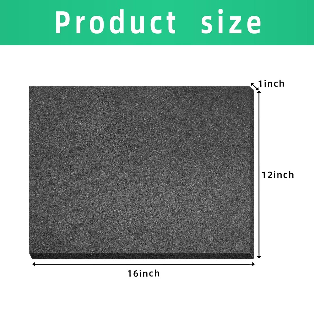 6 Pcs 16x12x1 Inch Polyurethane Foam Sheets Cuttable Inserts for Tool Box