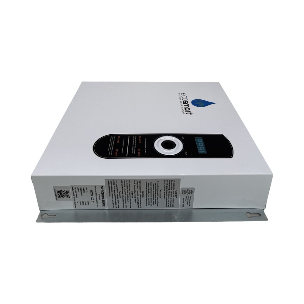 EcoSmart ECO 27 Tankless Water Heater, Electric, 27-kW - Quantity 1, 17 x 17 x 3