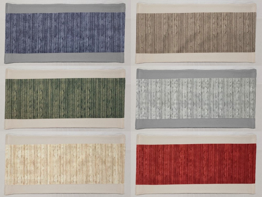 Barn Wood Print on Terrycloth Bathmat