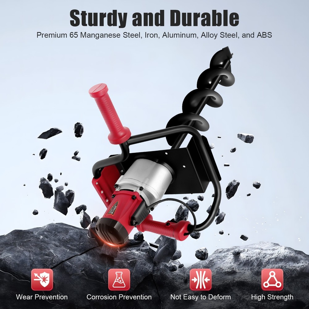 Electric Post Hole Digger Post-Hole Digger Electric Auger Digging Drill 1500W