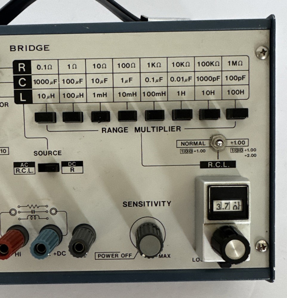 Leader Bridge Impedance Analyzer Meter LVR-740 LCR + 3 Probes Powers On Untested