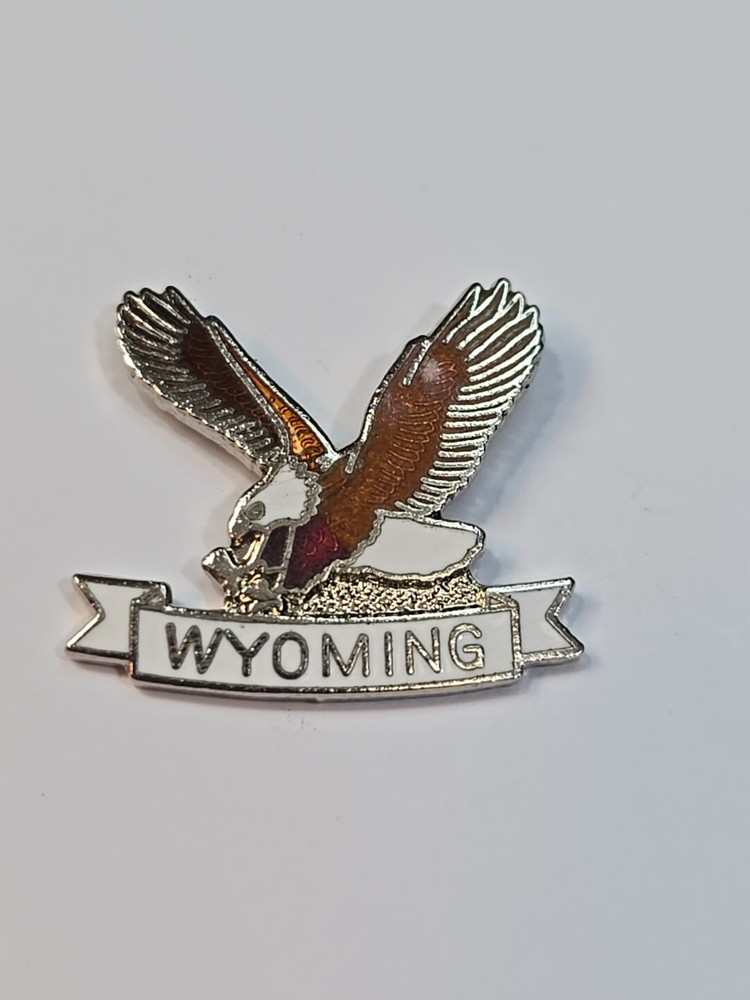 Wyoming Bald Eagle Tie Tack Lapel Pin