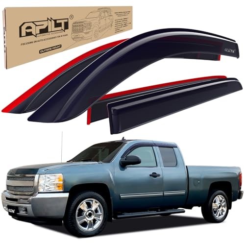 Outside-Mount Rain Guards Window Visors for 2007-2013 Chevy Silverado/GMC