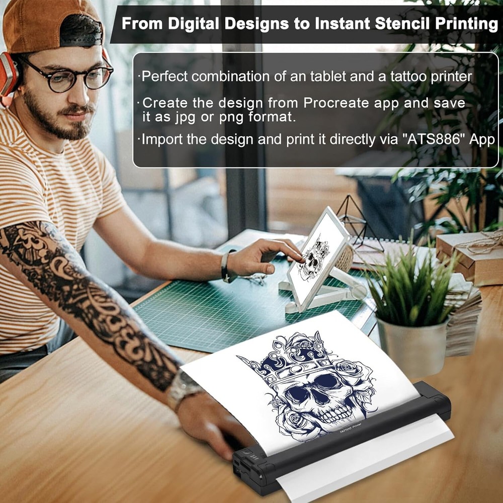 MFoffice MF108 Bluetooth Tattoo Stencil Printer