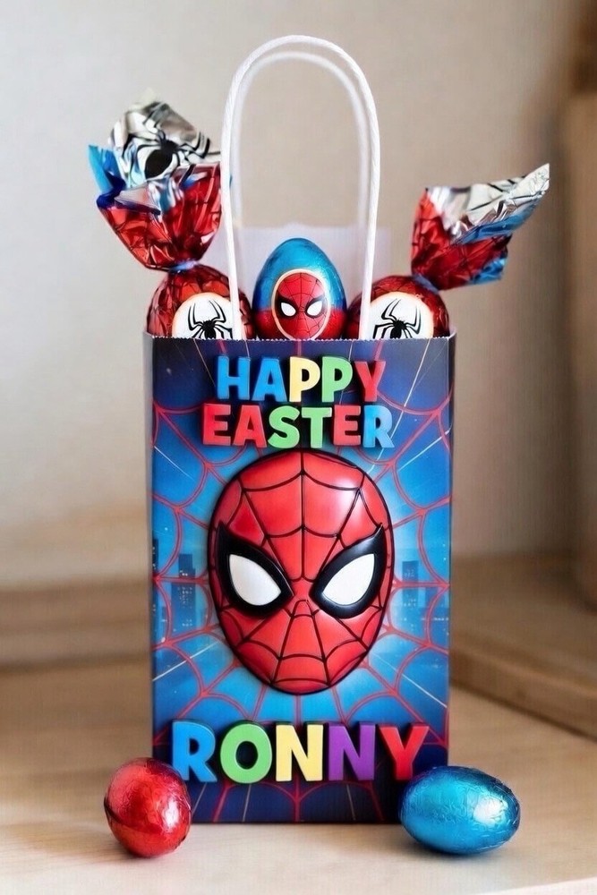 Custom  Spider Easter Bag  - Personalised  Easter Bag - JUST THE BAG