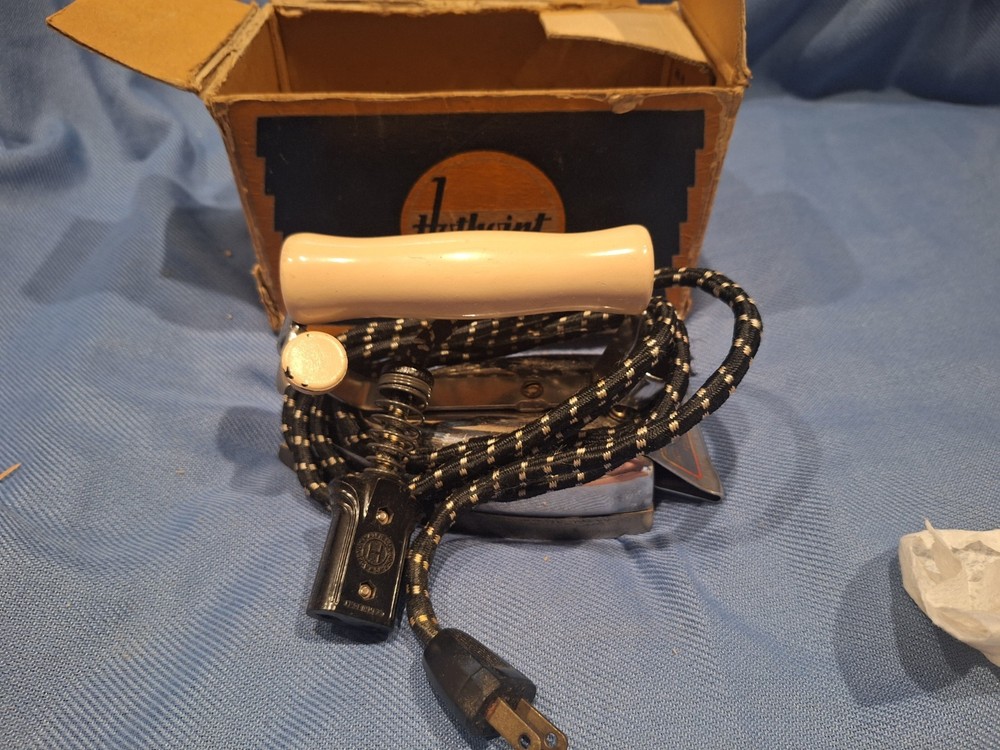 Antique Hotpoint Iron In Original Box