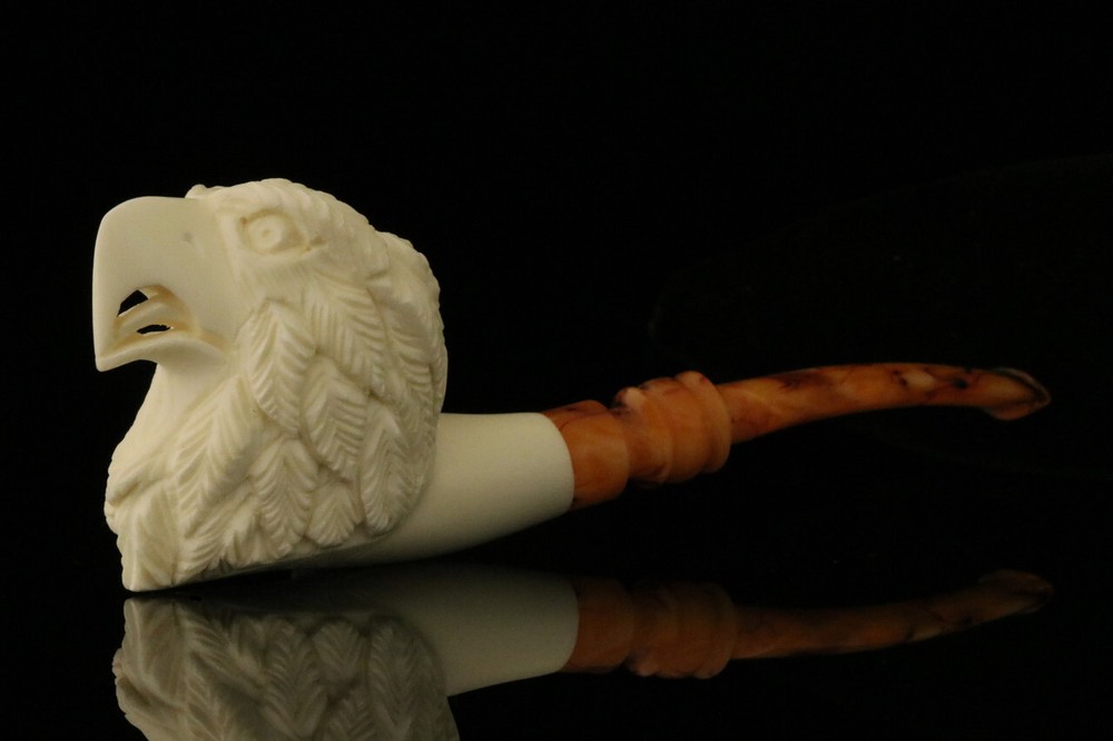 srv - Eagle Block Meerschaum Pipe with fitted case M2751