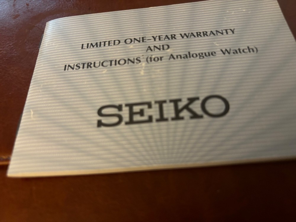 SEIKO ONE-YEAR WARRANTY