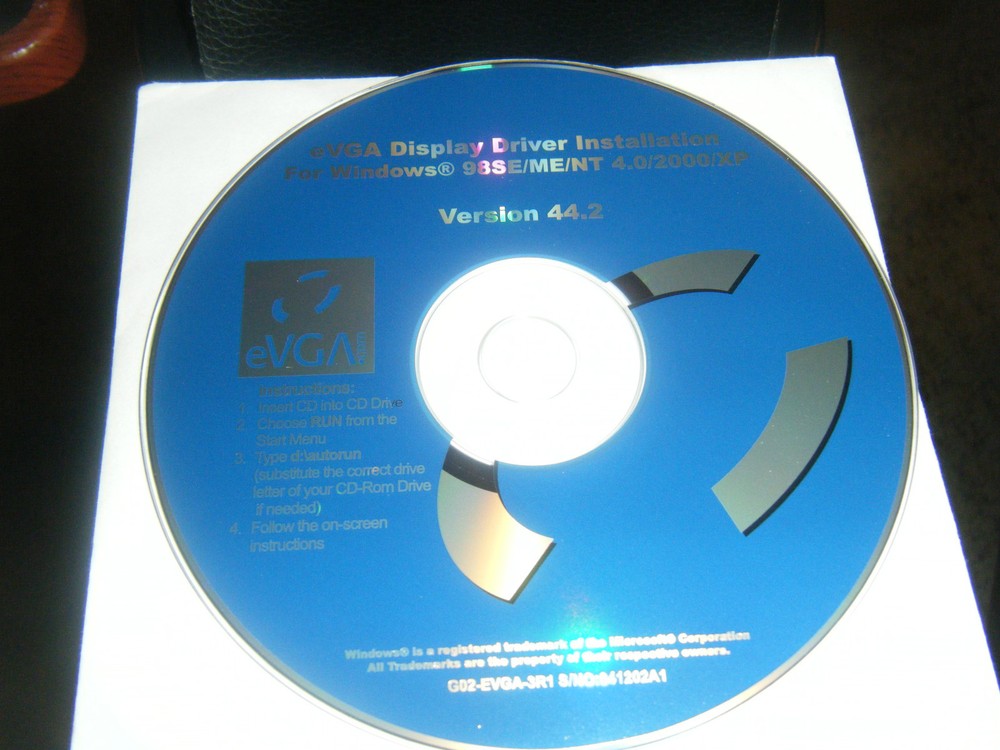 eVGA Display Driver Installation Disc - Version 44.2