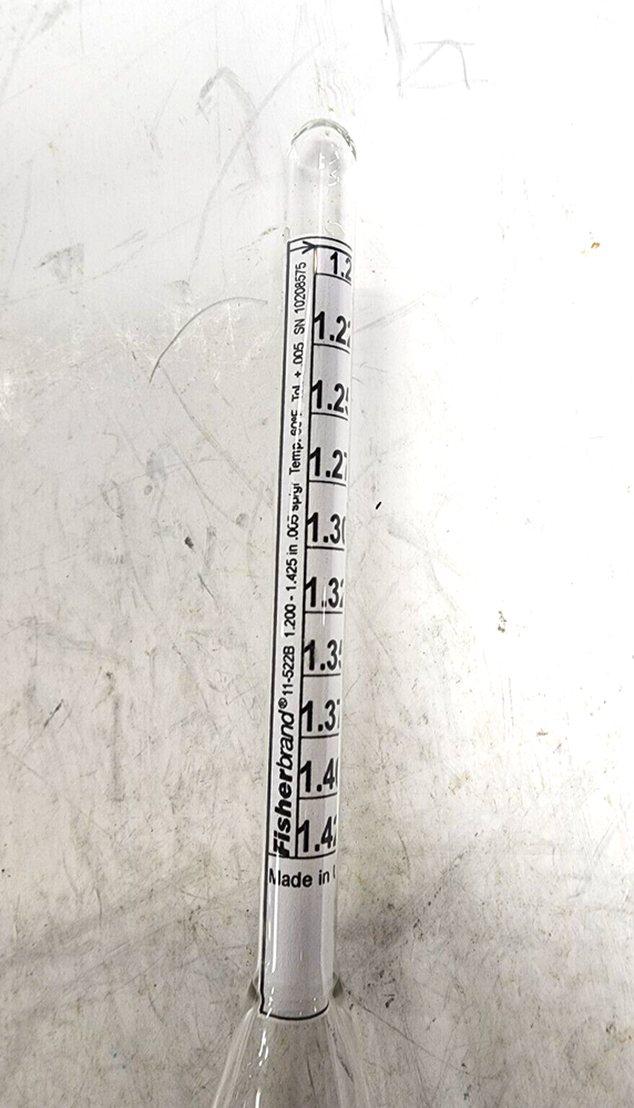 FISHERBRAND HYDROMETER 11522B SPECIFIC GRAVITY