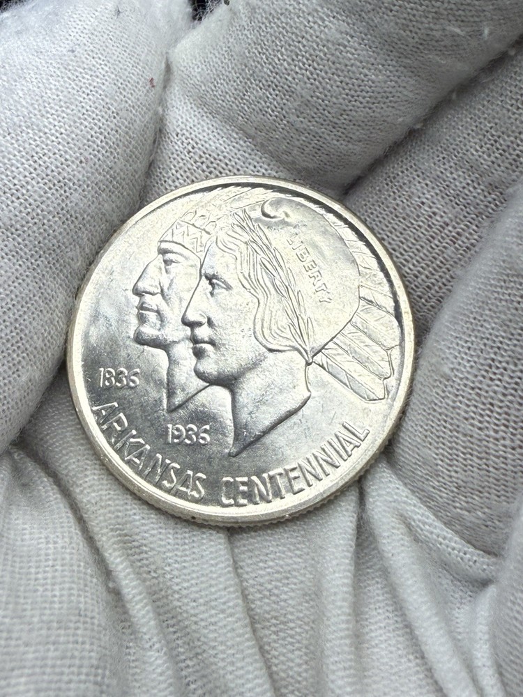 1937-D Arkansas Commemorative Half Dollar, Solid Gem BU++ J172