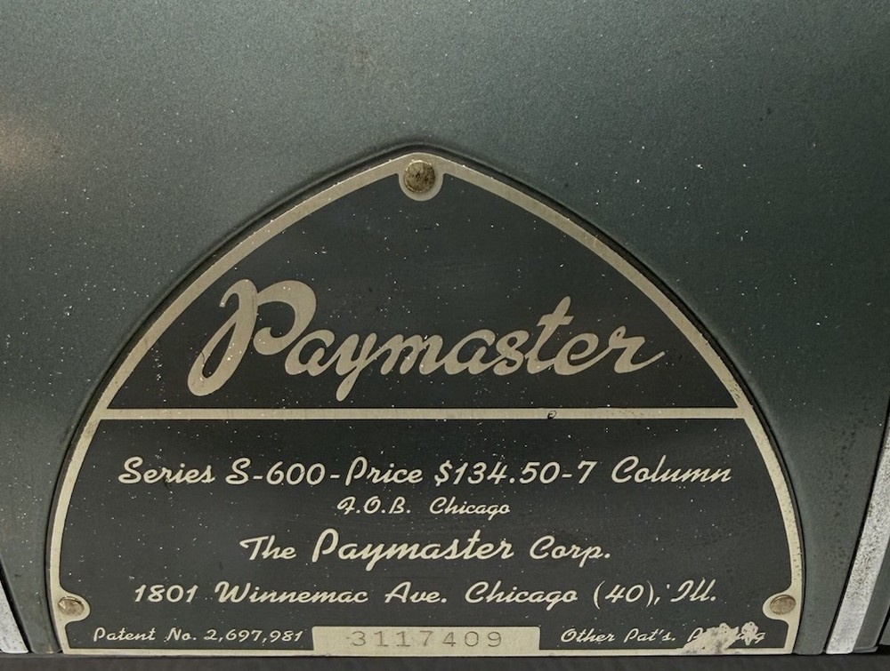 Paymaster S 600 Vintage Check Writer Machine With Key Unique