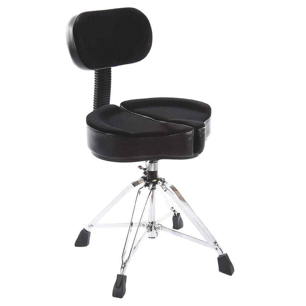 Ahead Spinal-G 4-Leg Saddle Drum Throne Black w/Backrest