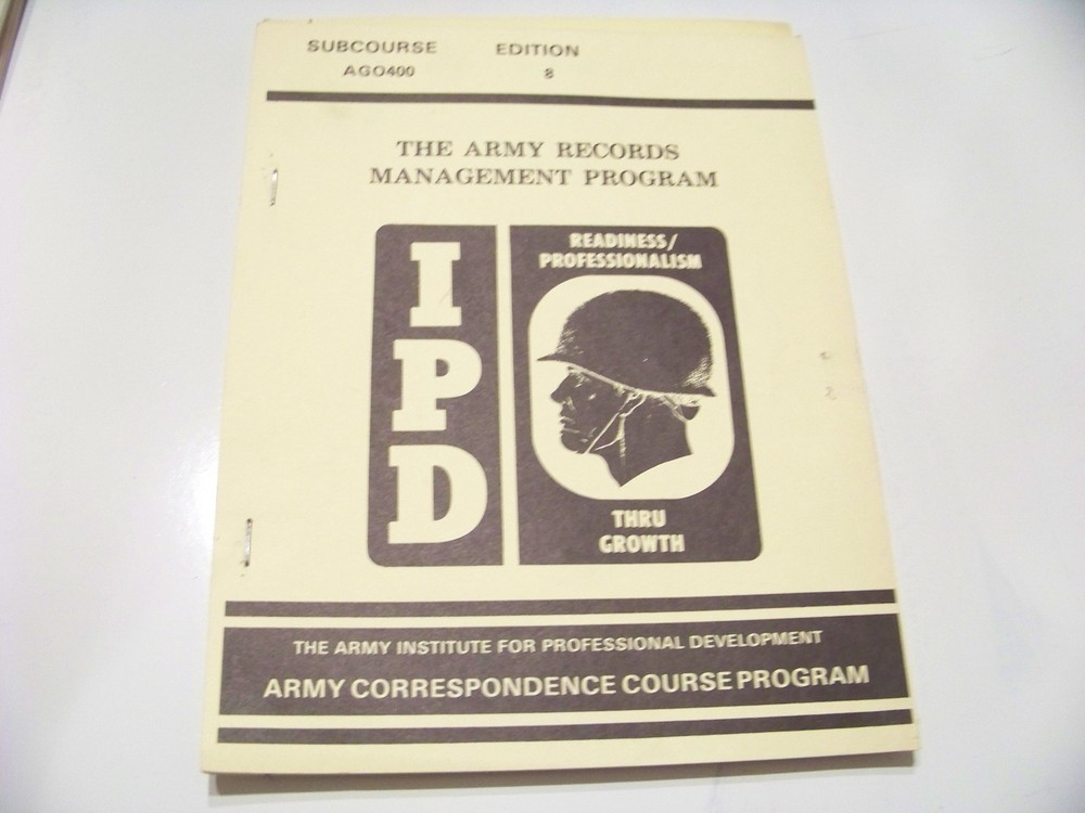 5 Vintage IPD books Army Correspondence course Program educational military