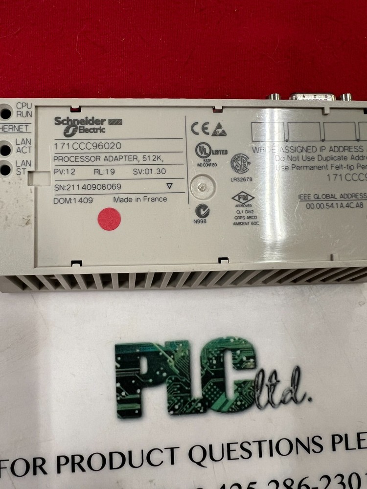 171CCC96020 Used Modicon Ethernet CPU 171-CCC-960-20