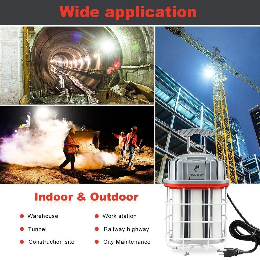 100W LED Temporary Work Light Linkable Constructions Industrial Jobsite Lighting