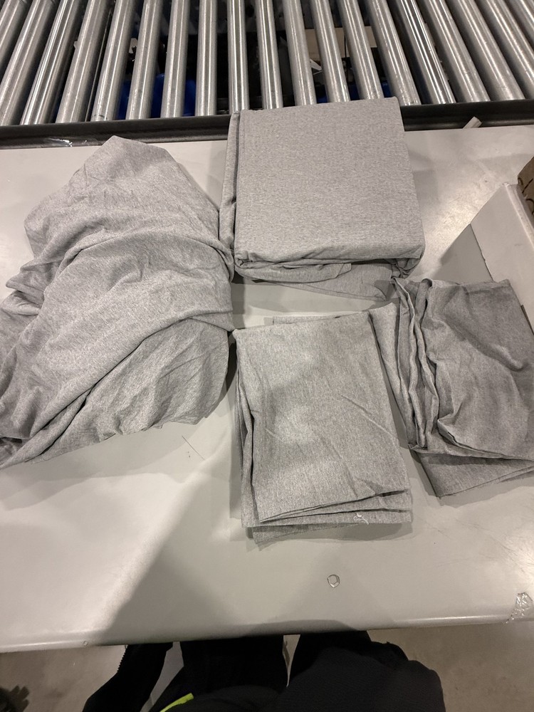 BIBB HOME BAMBOO 2000 THREAD COUNT 4-PIECE CHAMBRAY TWIN XL - SILVER LIGHT GRAY
