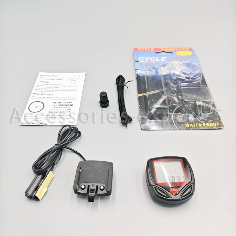 Bicycle Speedometer Cycle Digital Odometer Bike Computer Waterproof LED CA