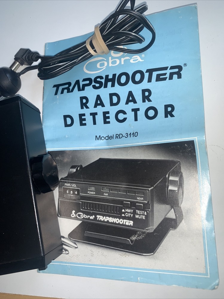 Cobra Trapshooter RD-3110 Radar Detector Unit with manual