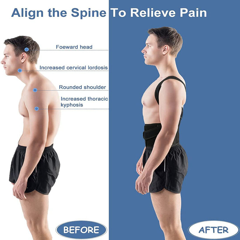 Adjustable and Fully Back Support Improve Back Posture and Lumbar Support