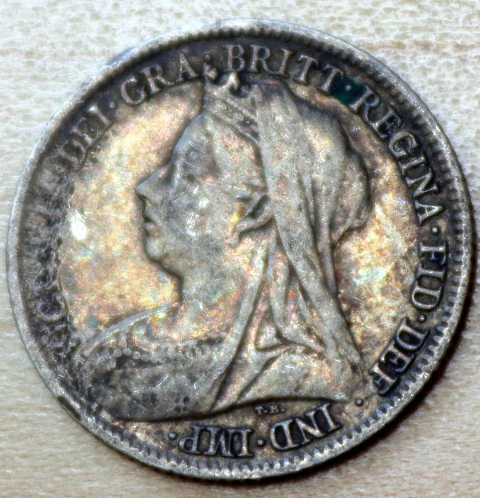 1898 Great Britain 6 Pence Silver