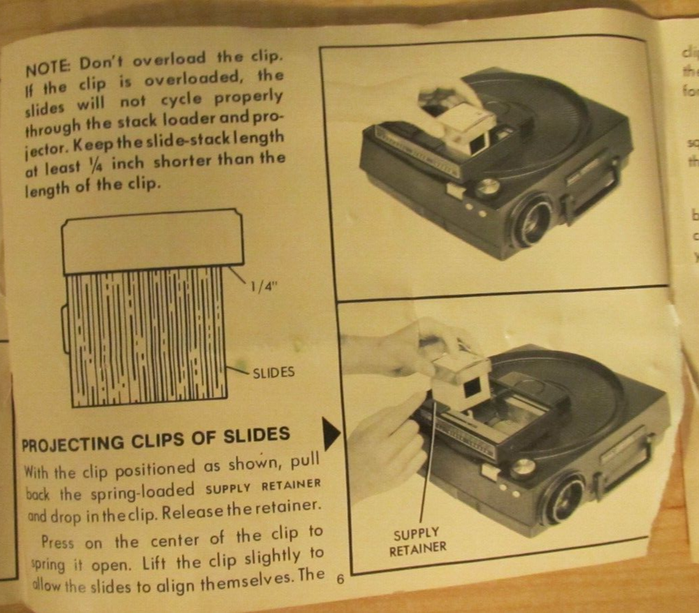 Vintage Kodak Carousel Stack Loader No. B40 Instructions Included Cat 151 4249