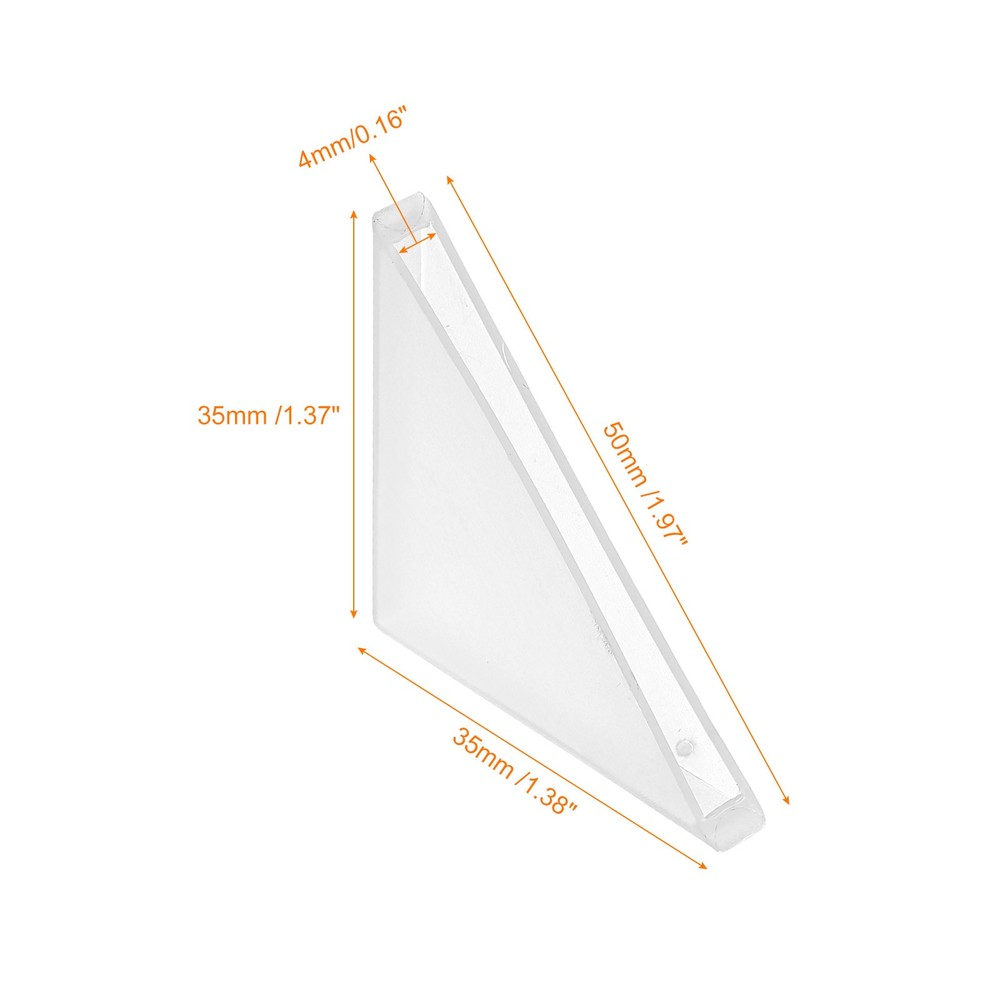 80Pcs Corner Protectors 4x50mm Plastic Right Angle Corner Guards Cushion White
