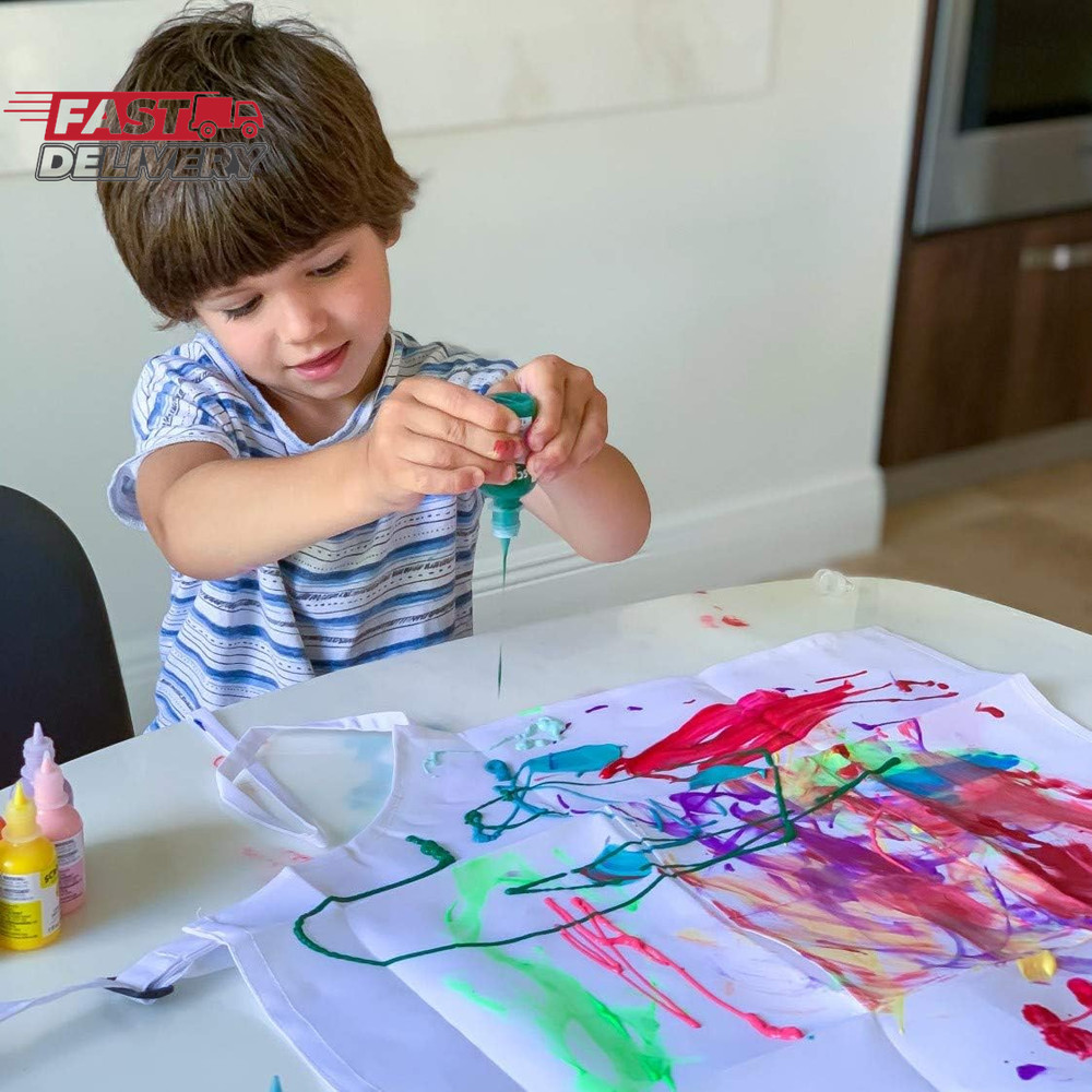 SCRIBBLES 18536 Dimensional Fabric Paint, Iridescent, 6-Pack, 1 Oz