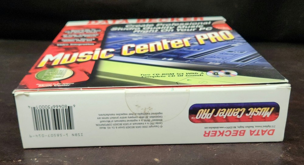 Vintage 2000 Data Becker Music Center Pro Software, Complete/Win 95/EUC
