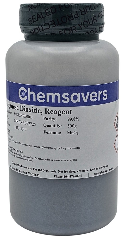 Manganese Dioxide, Reagent, 99.8%, 500g