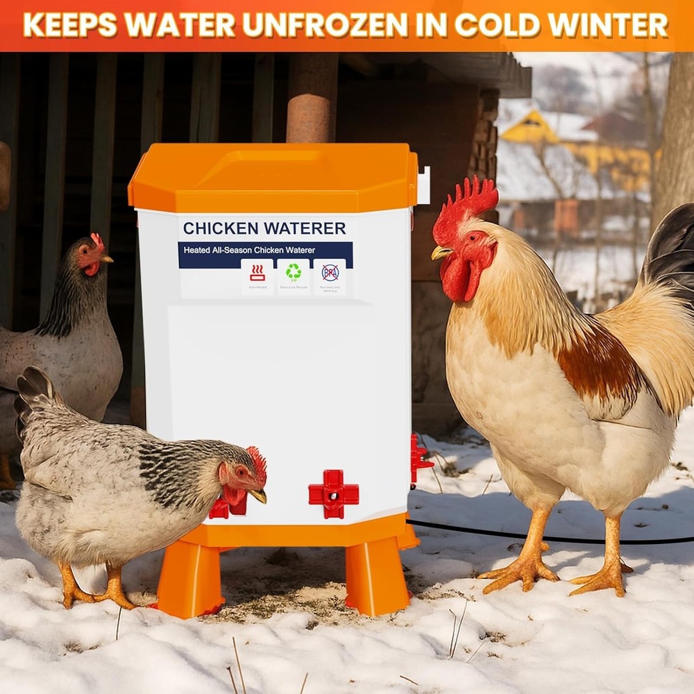 Automatic Chicken Waterer Large Poultry System with Free Shipping