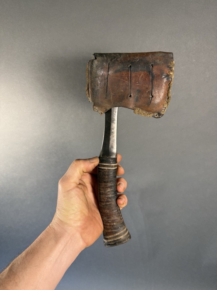 NICE VINTAGE ESTWING CAMP HATCHET w/LEATHER SHEATH