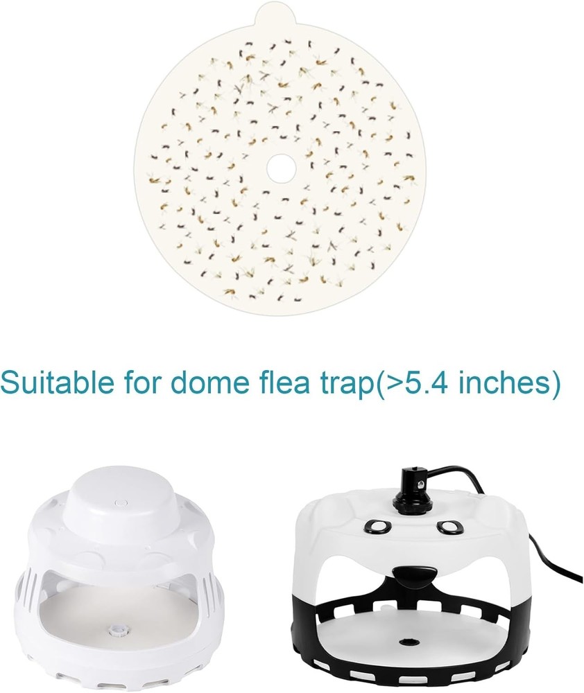 24 Pack Flea Trap Refill Discs 5.4" Replacement Sticky (White)