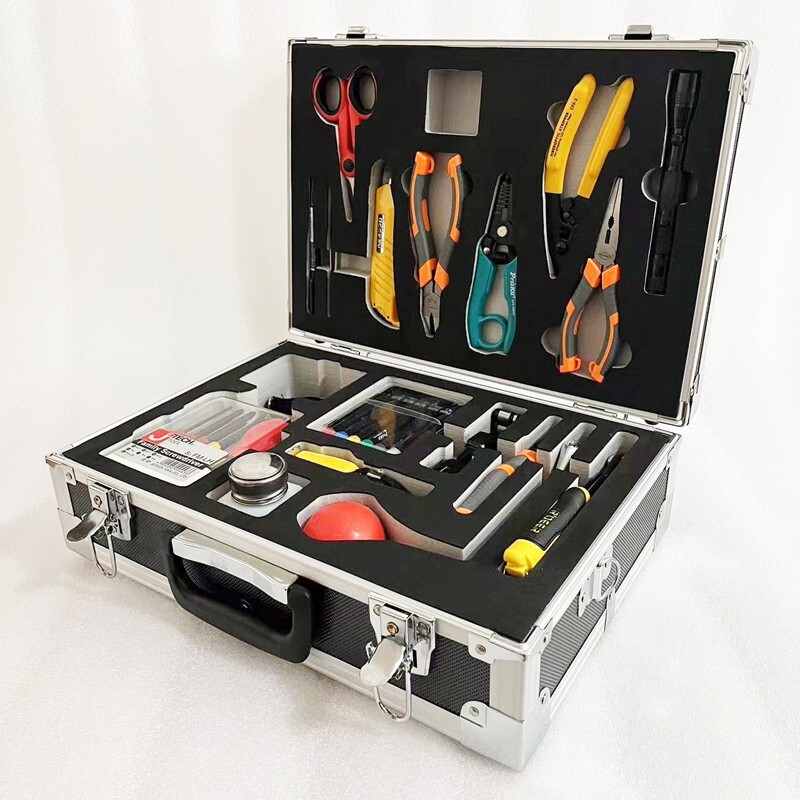 Multi function FTTH Optical Fiber Fusion Splicing Tool Box FTTH Cable Stripper
