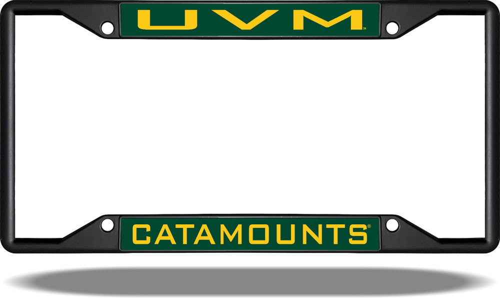 UVM CATAMOUNTS Black License Plate Frame