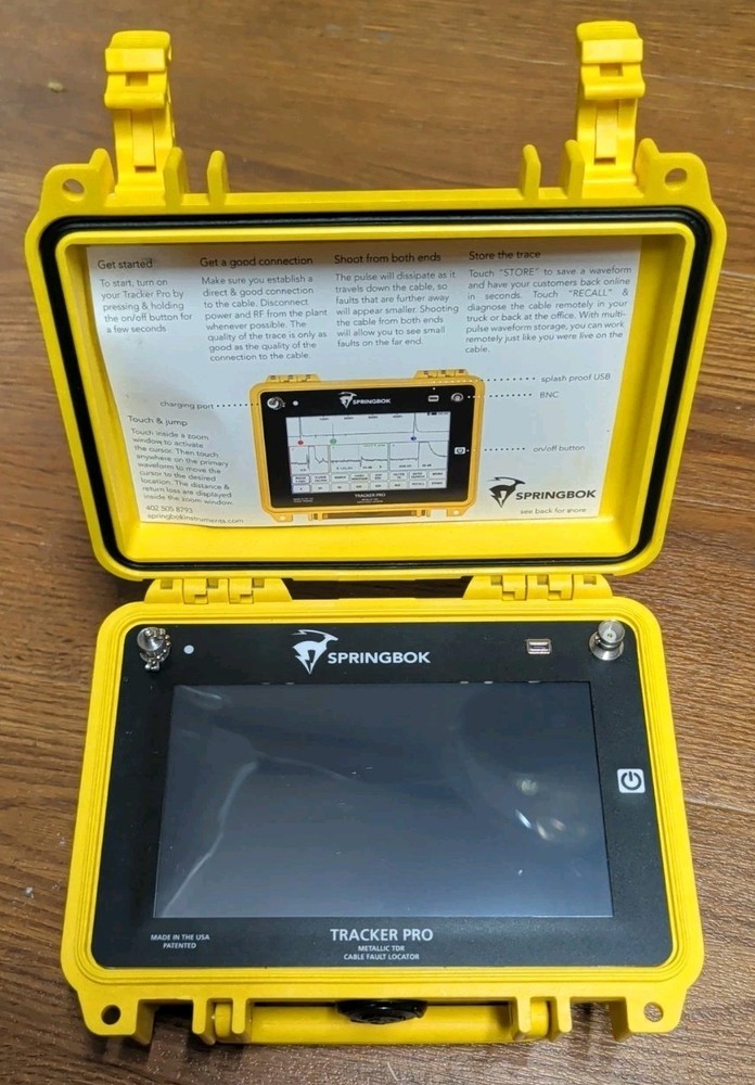 Springbok Tracker Pro Time Domain Reflectometer Cable Fault Locator