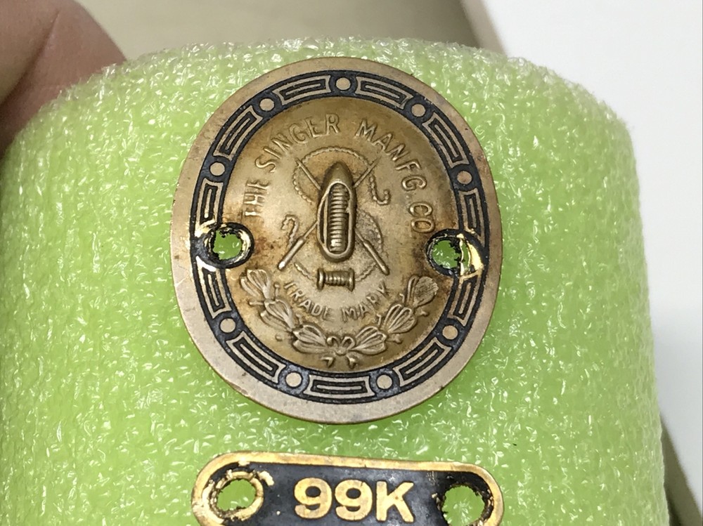 Singer 99K Sewing Machine Head Badges