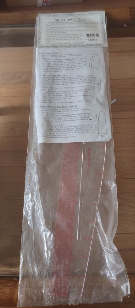 COLLINS #C832 STYLING DESIGN RULER - 4 RULERS IN 1